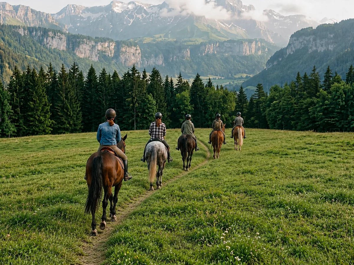Balade à cheval en Savoie, autour de La Biolle
