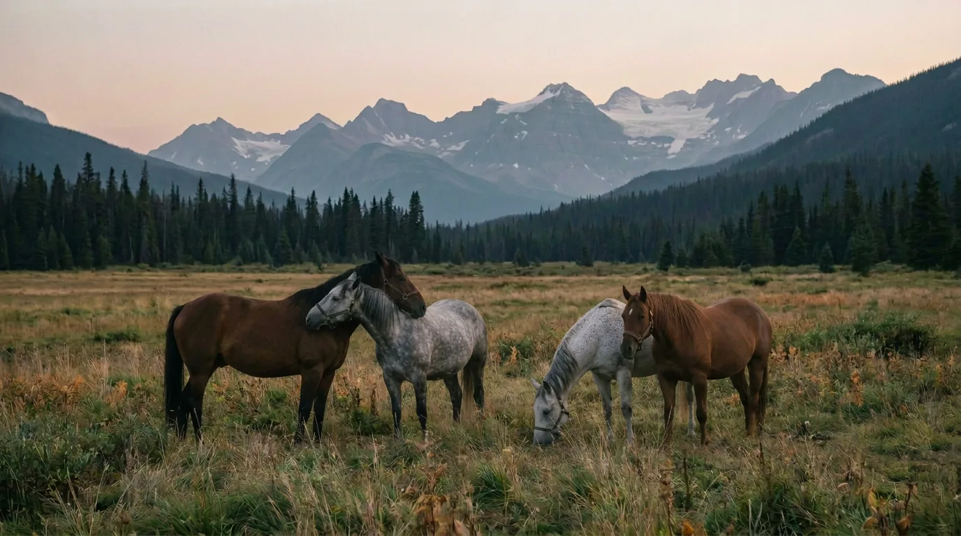 Chevaux en liberté, Les Écuries du Parc, Savoie